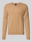 Christian Berg Men Strickpullover aus Wolle-Kaschmir-Mix mit V-Ausschn...