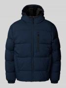 Tom Tailor Denim Regular Fit Steppjacke mit Kapuze in Dunkelblau, Größ...