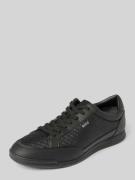 BOSS Low Top Sneaker mit Strukturmuster Modell 'NITAN' in Black, Größe...