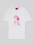 HUGO Regular Fit T-Shirt aus reiner Baumwolle in Weiss, Größe L