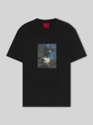 HUGO Relaxed Fit T-Shirt aus reiner Baumwolle in Black, Größe L