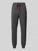 BOSS Regular Fit Sweatpants aus Baumwoll-Mix in Dunkelgrau, Größe L