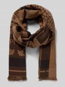 JOOP! Schal mit Ausfransungen Modell 'ALESSIA' in Mittelbraun, Größe 1