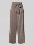 Only Wide Leg Bundfaltenhose aus Viskose-Mix Modell 'MARSA' in Taupe M...