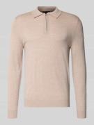 Christian Berg Men Regular Fit Strickpullover aus Woll-Mix mit Umlegek...