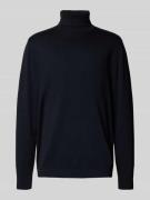 Jack & Jones Rollkragenpullover mit Rippenbündchen in Marine, Größe L