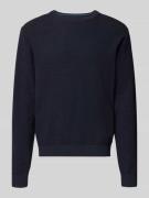 Tom Tailor Regular Fit Strickpullover aus reiner Baumwolle in Marine, ...