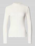Marc O'Polo Denim Slim Fit Langarmshirt aus Baumwoll-Mix in Offwhite, ...