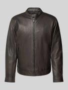 Strellson Slim Fit Lederjacke aus genarbtem Lammleder Modell 'JACE' in...