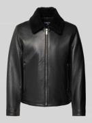 Strellson Regular Fit Lederjacke mit Lammfell-Kragen Modell 'MONTY' in...