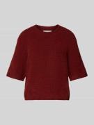 MSCH Copenhagen Strickshirt mit Woll-Anteil Modell 'Milania" in Dunkel...