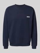 WOODBIRD Sweatshirt mit Label-Print Modell 'Cane Pho Crew' in Marine, ...