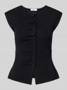 SUNCOO PARIS Strickshirt mit Rüschen Modell 'PAGNI' in Black, Größe M