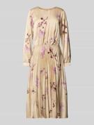 Rinascimento Cocktailkleid mit Plisseefalten in Sand, Größe XS