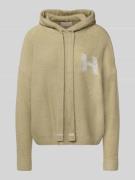 Hemisphere Strickpullover aus Kaschmir-Mix mit Kapuze in Schilf, Größe...