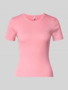 Only Slim Fit T-Shirt aus Baumwoll-Mix Modell 'VAL LIFE' in Rose, Größ...