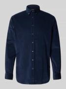 Christian Berg Men Freizeithemd mit Knopfleiste in Dunkelblau, Größe 3...