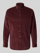 Christian Berg Men Freizeithemd mit Knopfleiste in Metallic Rot, Größe...