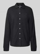 Tommy Hilfiger Regular Fit Langarmbluse aus reiner Baumwolle in Anthra...