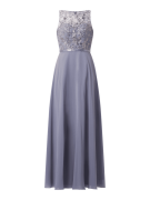 Luxuar Abendkleid mit Pailletten in Bleu, Größe 36