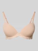 Calvin Klein Underwear BH mit Spitzenbesatz Modell 'Demi' in Beige, Gr...