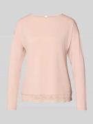 Skiny Regular Fit Longsleeve mit Spitzenbesatz in Rose, Größe 36