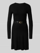 Guess Knielanges Kleid mit Taillengürtel in Black, Größe S
