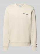 CHAMPION Sweatshirt mit Label-Stitching in Beige, Größe L