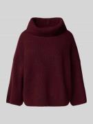comma Rollkragenpullover mit überschnittenen Schultern in Bordeaux, Gr...