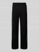 REVIEW Straight Leg Sweatpants mit elastischem Bund in Black, Größe L