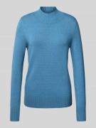 Christian Berg Woman Strickpullover mit Stehkragen in Rauchblau Melang...
