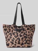 Marc Cain Handtasche mit Allover-Animal-Print in Camel, Größe 1
