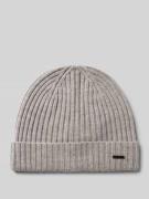 JOOP! Collection Beanie mit Label-Detail Modell 'FRANCIS' in Silber Me...