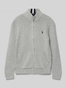 Polo Ralph Lauren Teens Strickjacke mit Reißverschluss in Mittelgrau, ...
