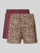 POCKIES Boxershorts mit elastischem Bund im 2er-Pack in Beige, Größe L