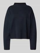 Jake*s Collection Strickpullover mit geripptem Stehkragen in Dunkelbla...