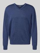 MAERZ Muenchen Strickpullover mit V-Ausschnitt in Ocean Melange, Größe...