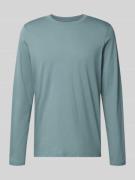 Schiesser Longsleeve mit geripptem Rundhalsausschnitt in Aqua, Größe 4...