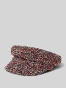 Loevenich Mütze in Bouclé-Optik Modell 'Bakerboy' in Bordeaux, Größe 1