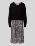 ROBE LÉGÈRE Tailliertes Strickkleid Mit Woll-Mohair-Anteil in Black, G...