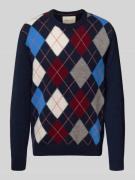 Gant Strickpullover mit Rundhalsausschnitt in Marine, Größe L