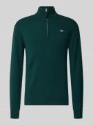 Gant Regular Fit Pullover mit Strick-Optik aus reiner Lammwolle in Dun...