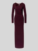 Lipsy Abendkleid mit Raffungen in Dunkelrot, Größe 36
