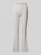 Review Flared Fit Leggins mit Viskose-Anteil in Hellgrau Melange, Größ...