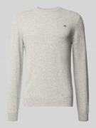 Gant Strickpullover aus reiner Lammwolle mit gerippten Abschlüssen in ...