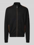 bugatti Sweatjacke mit Stehkragen Modell 'Selanik' in Dunkelgrau, Größ...