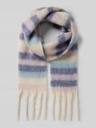 ICHI Schal mit Ausfransungen Modell 'ALARA' in Blau, Größe 1