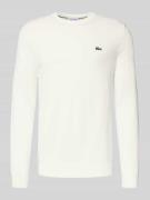 Lacoste Regular Fit Strickpullover aus Baumwoll-Mix in Offwhite, Größe...