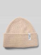 Marc O'Polo Denim Mütze aus reiner Baumwolle in Sand Melange, Größe 1