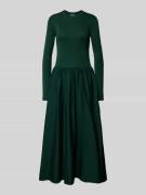 Polo Ralph Lauren Midikleid mit Rundhalsausschnitt in Dunkelgruen, Grö...